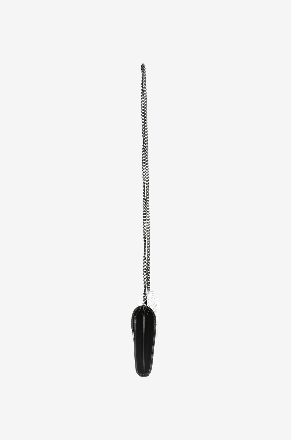 SAINT LAURENT PARIS Monogram quilted grain de poudre leather chain wallet Women BLACK 4