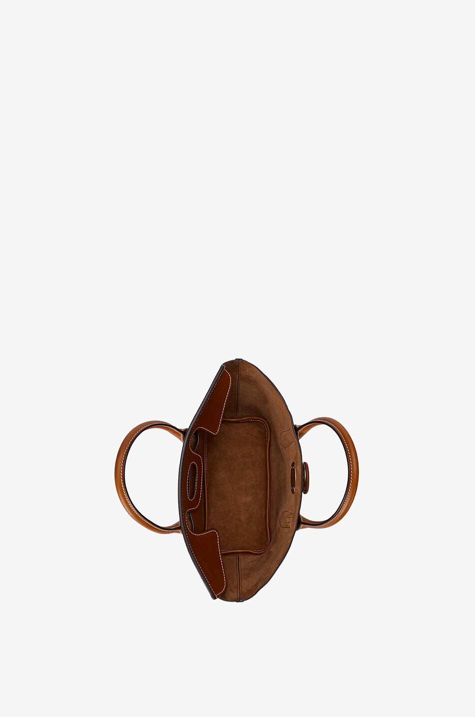 POLO RALPH LAUREN Sac à bandoulière en cuir lisse à fermoir rotatif Femme CAMEL 5