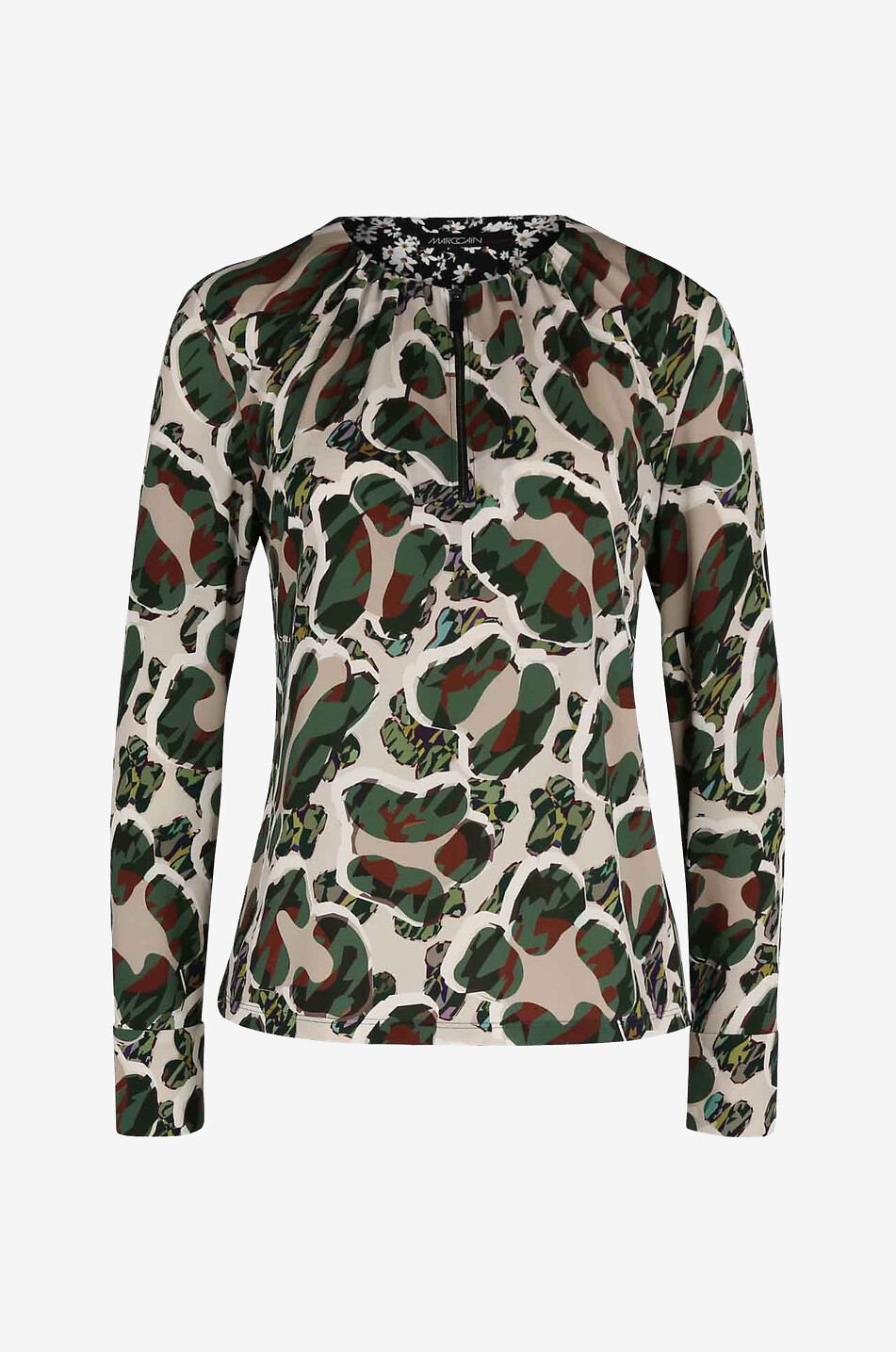 Camouflage print blouse