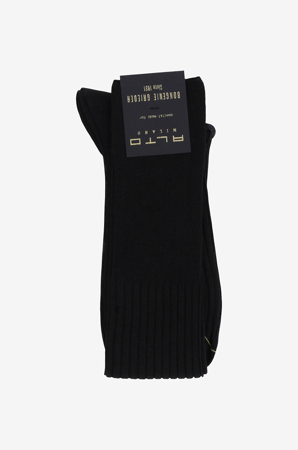 ALTO MILANO 918L_Côte Longue long cotton socks Men BROWN 1