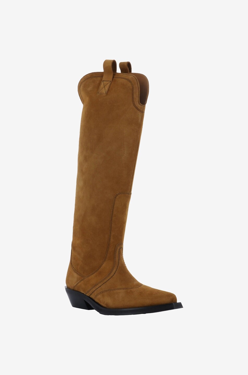 Hohe Stiefel aus Wildleder im Western-Look