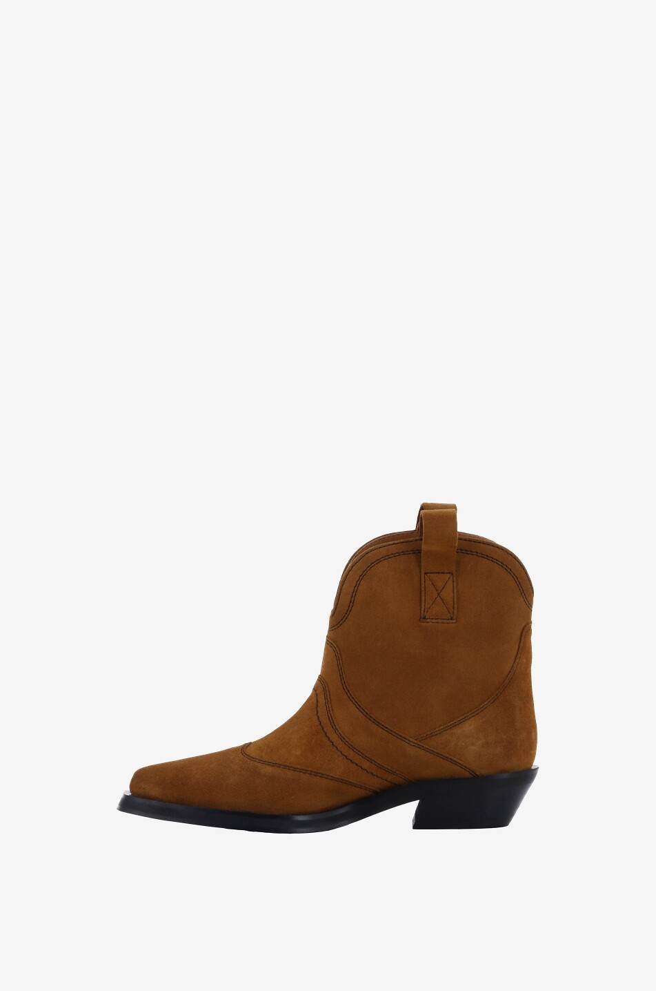 GANNI Bottines esprit santias en daim Femme MARRON CLAIR 3