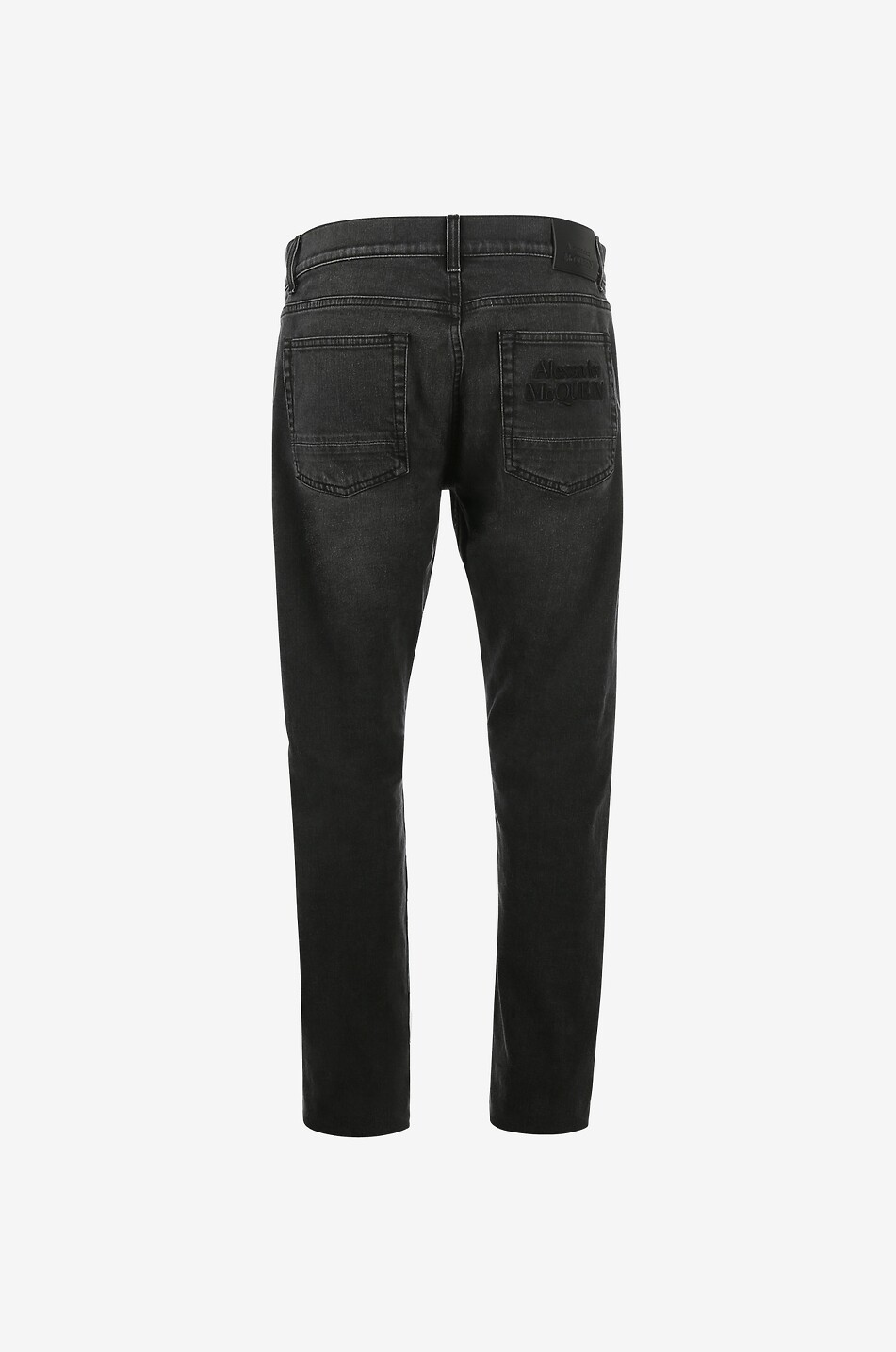 Alexander fashion Mcqeen black embroidered jeans