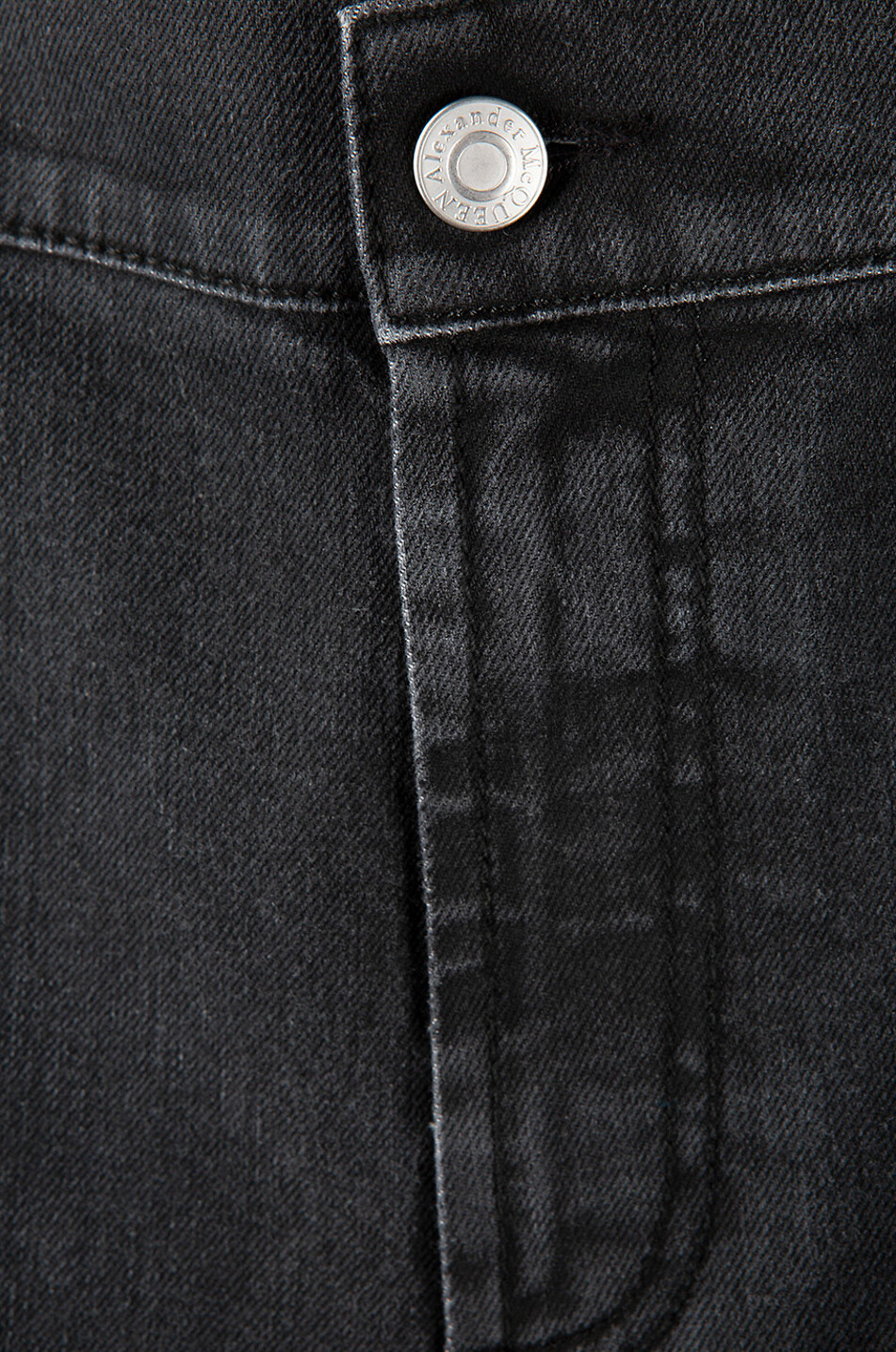 ALEXANDER McQUEEN Jean slim brodé 3D McQueen Homme NOIR 3