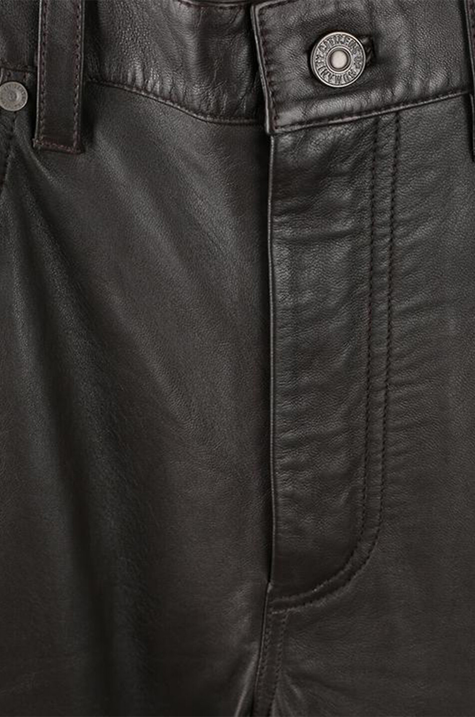 CITIZENS OF HUMANITY Karottenjeans aus Leder Calista Curve Brandy Damen DUNKELBRAUN 3