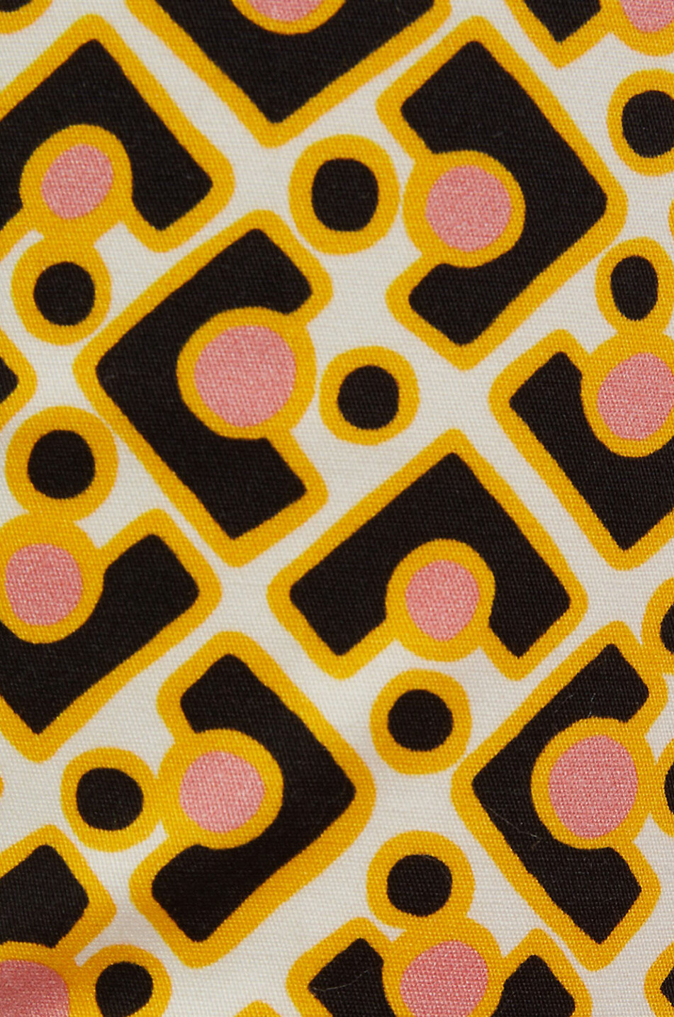 LA DOUBLEJ Pantalon taille haute évasé raccourci Hendrix Puzzle Rosa Femme JAUNE 3