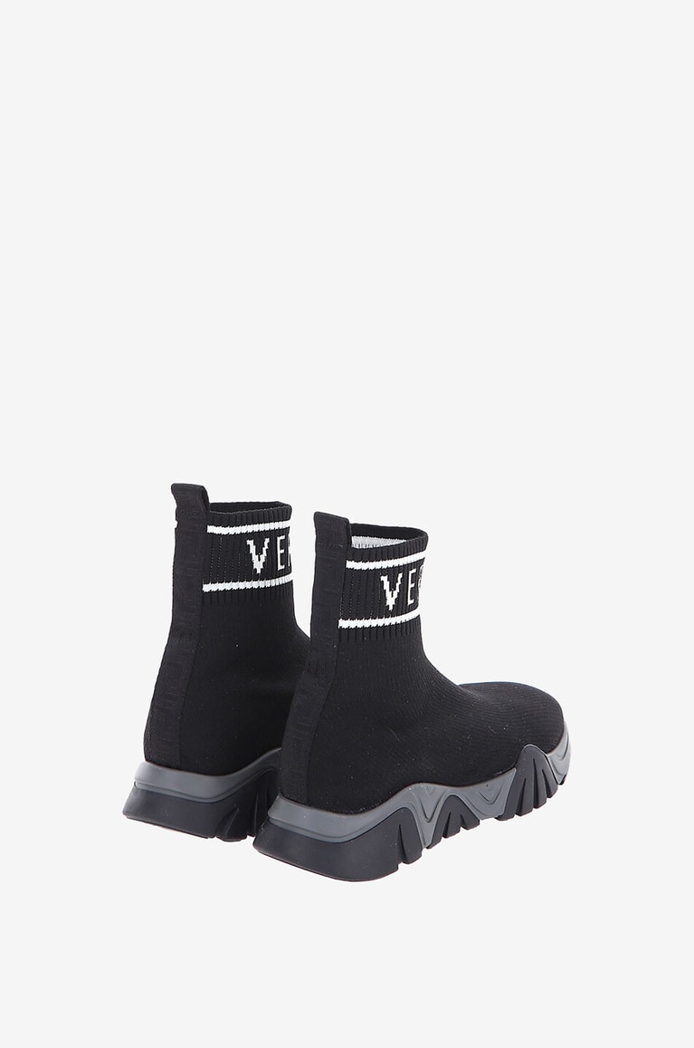 VERSACE Baskets chaussette enfant motif logo Garçon NOIR 3