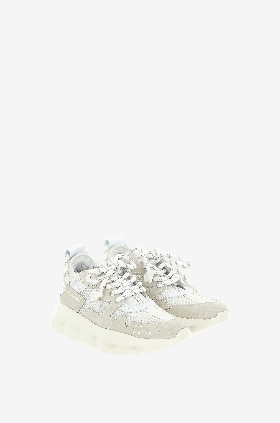 VERSACE Baskets multi-matière enfant Chain Reaction Fille BLANC CASSE 1