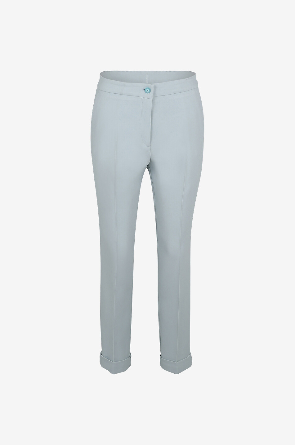 Cropped straight-leg trousers in fluid crepe