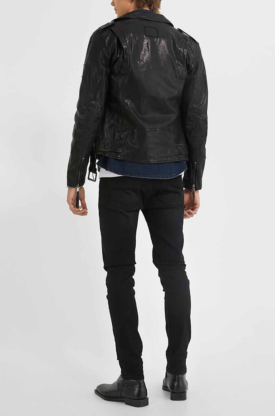 YOUNG POETS SOCIETY Veste en cuir de mouton Ethan Homme NOIR 4