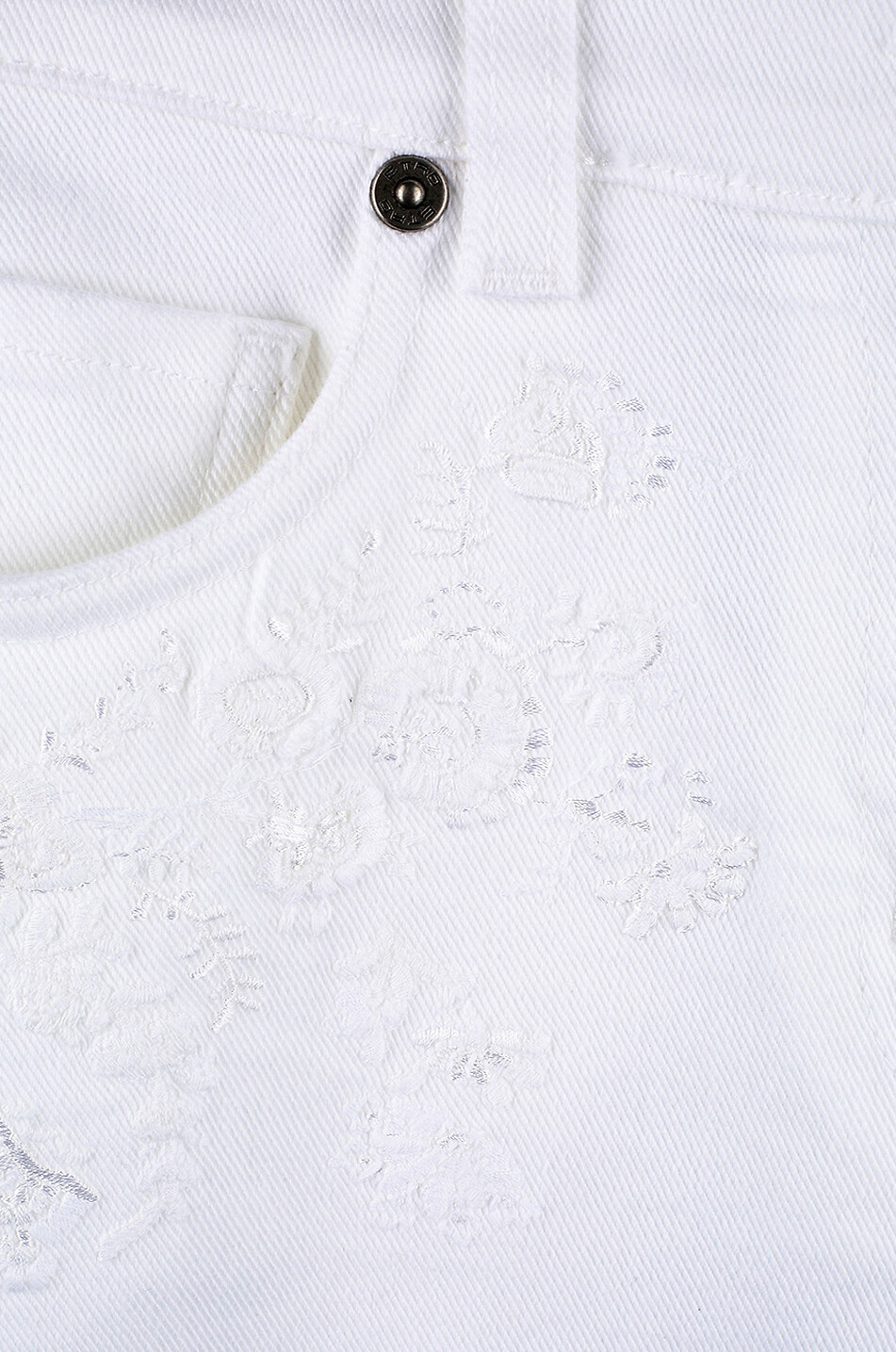 ETRO Jean droit brodé de fleurs Femme BLANC 6
