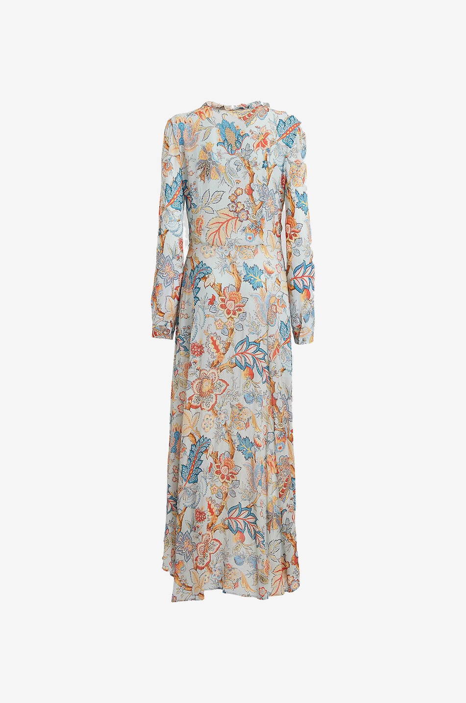 ETRO Langes geblümtes Kleid aus Crêpe Lebensbaum Damen BUNT 2