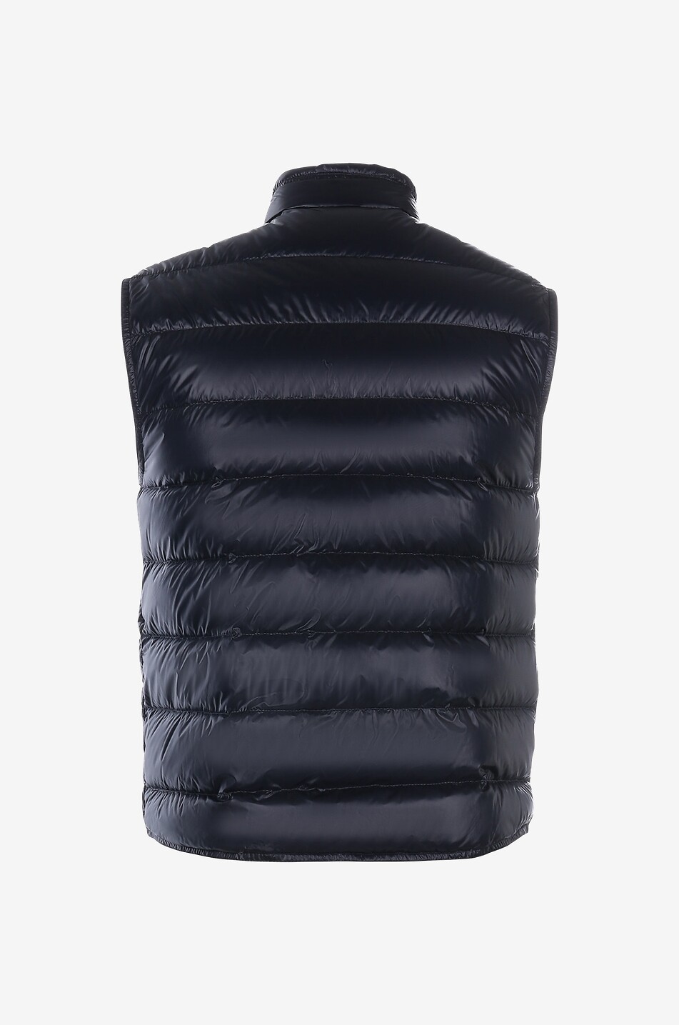 MONCLER Gilet matelassée en nylon brillant Gui Homme BLEU FONCE 2