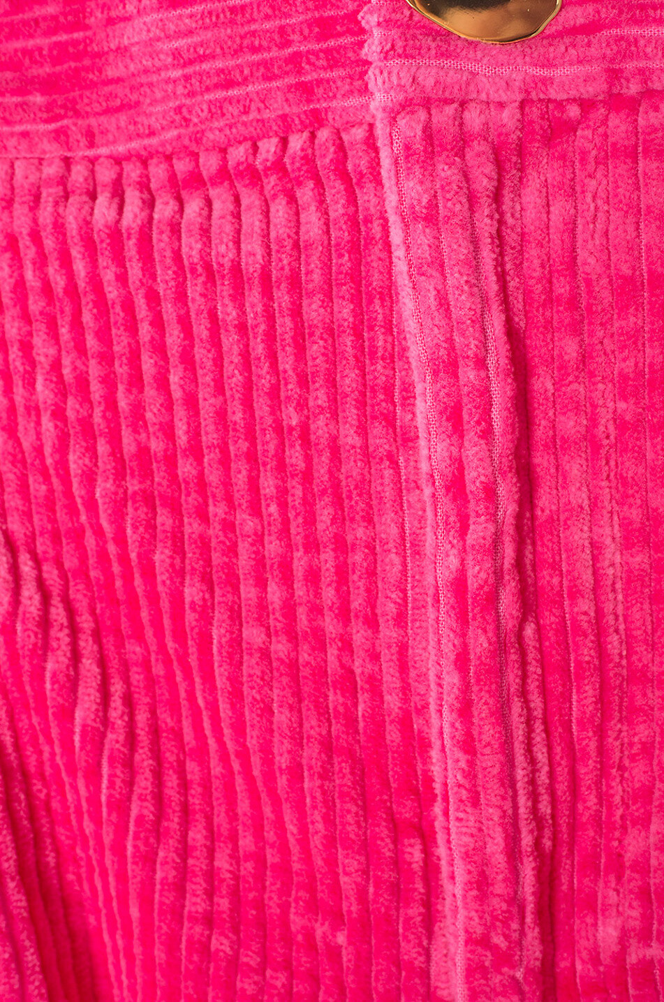 GANNI Pantalon large à pinces en velours côtelé Femme ROSE MOYEN 3