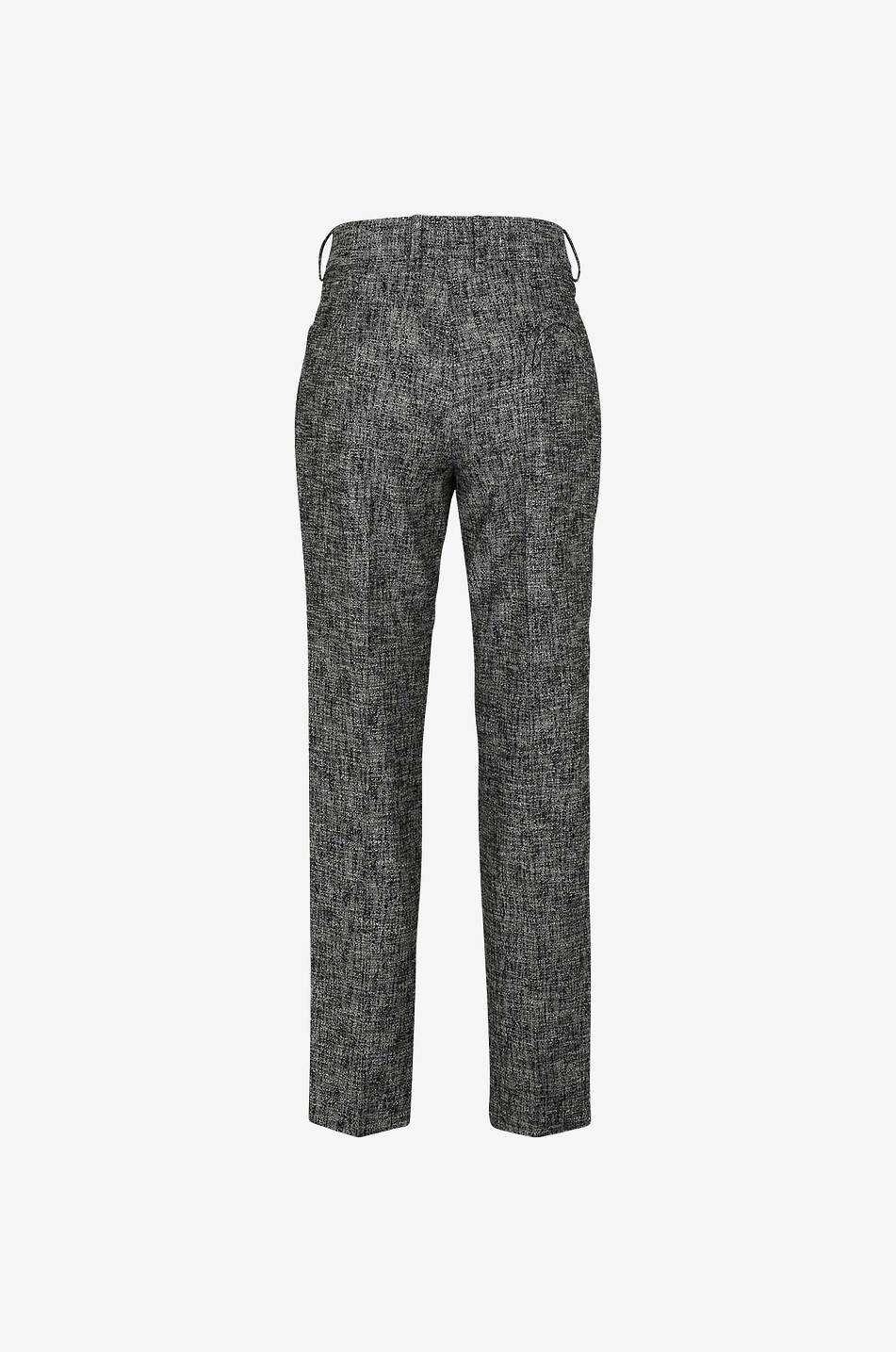 BLAZE MILANO Wool, linen and silk wide-leg trousers Women BLACK 2