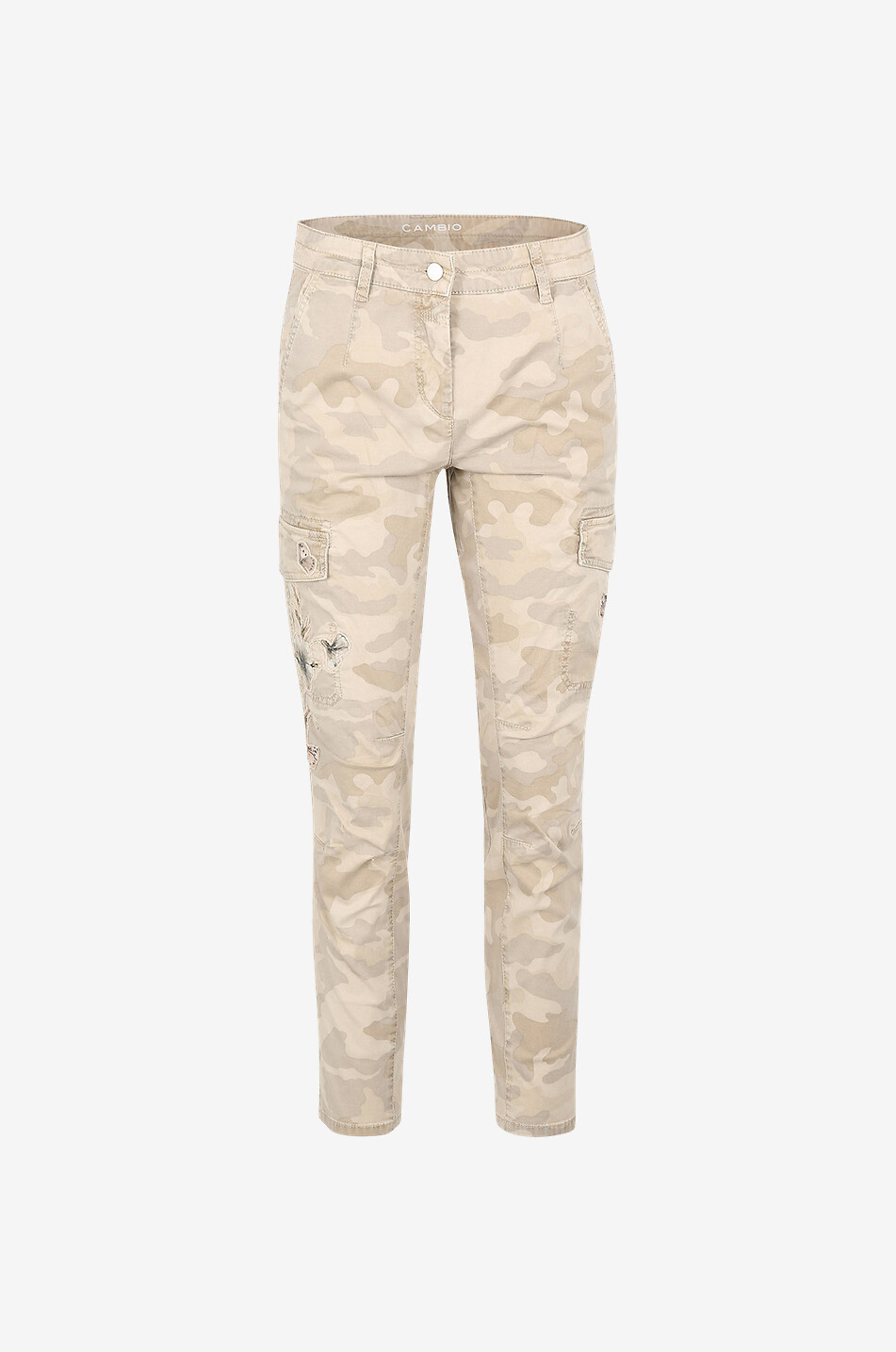 CAMBIO Gerade geschnittene Hose aus Baumwollmix Damen BEIGE 1