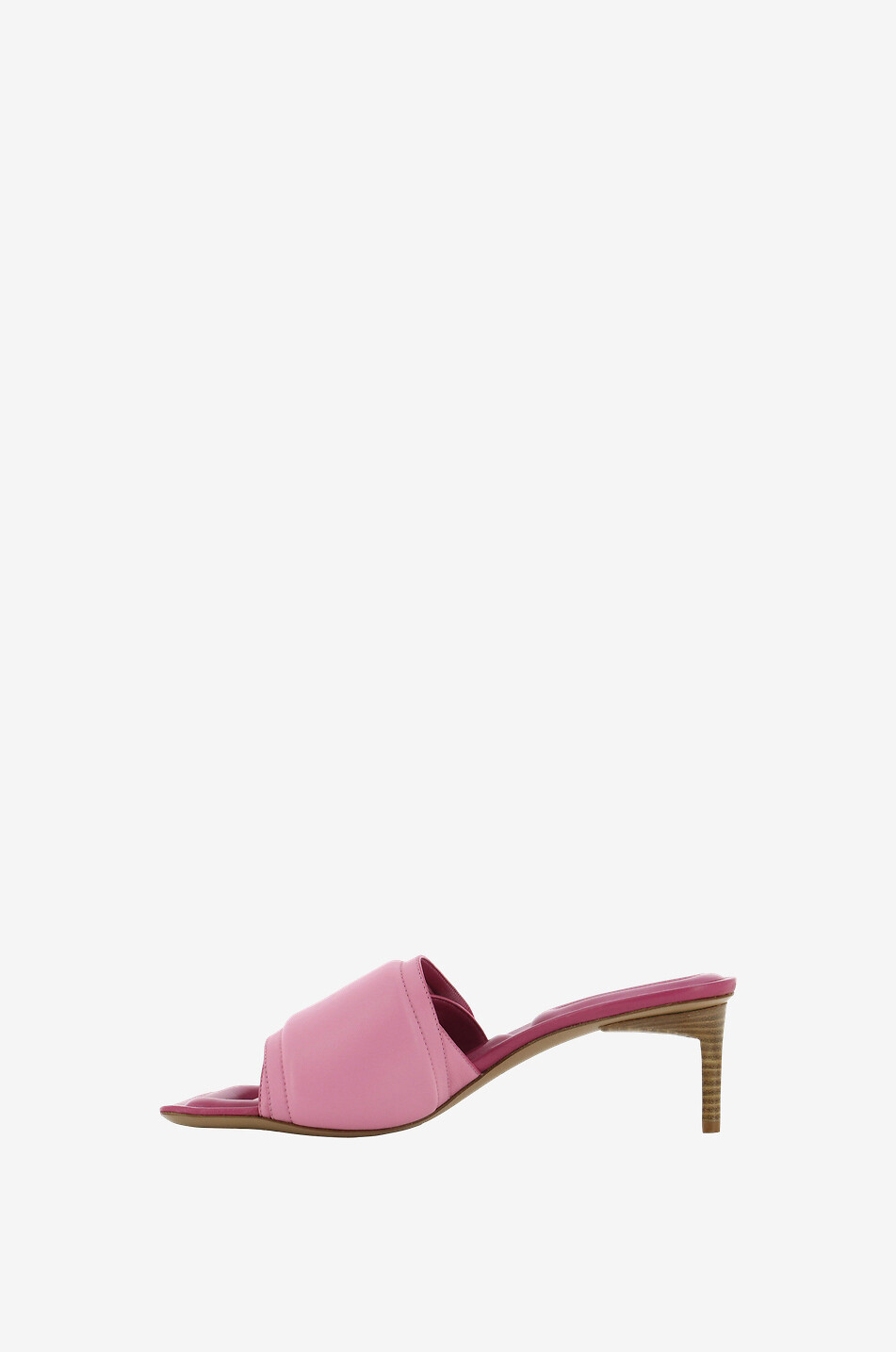 JACQUEMUS Les Mules Piscine open-toe heeled leather mules Women PINK 3