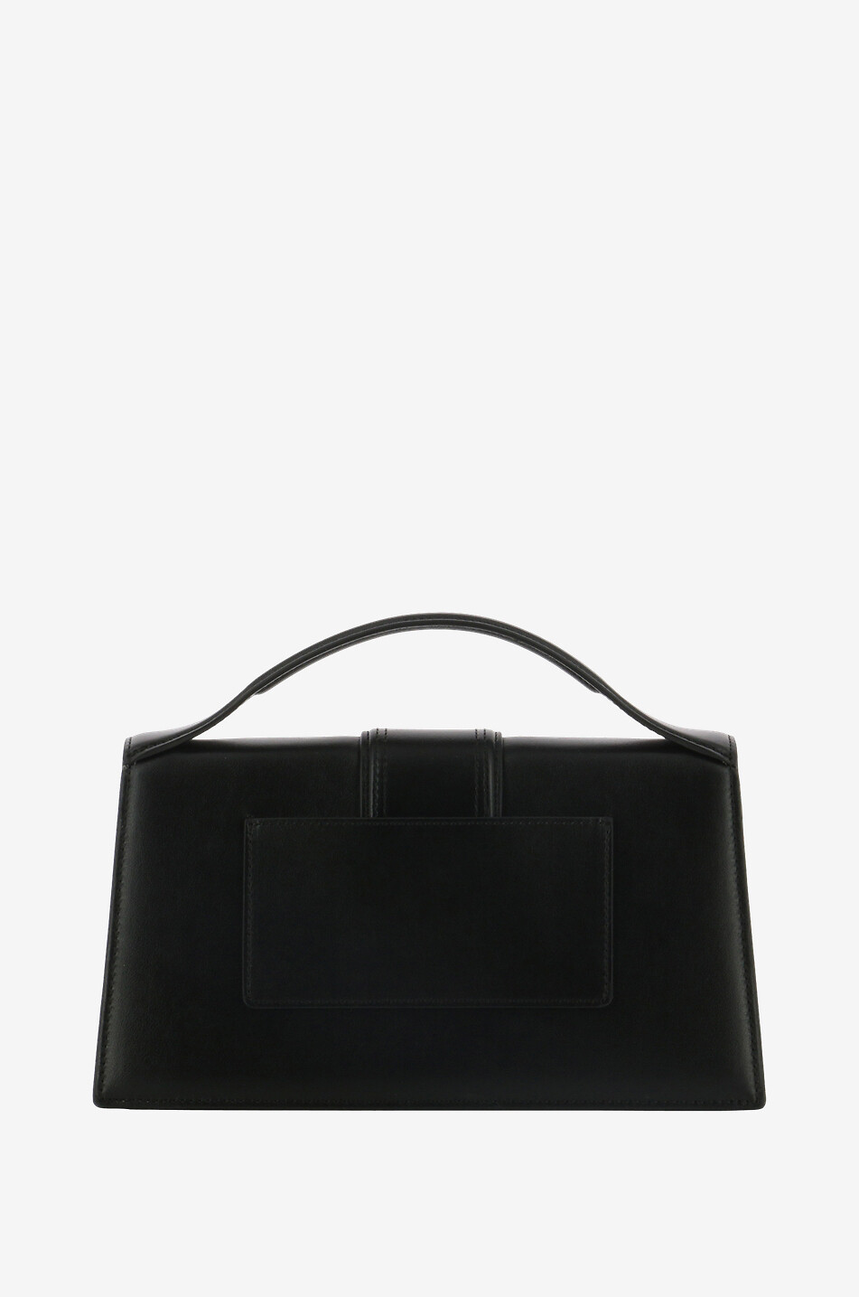 JACQUEMUS Sac à main en cuir lisse Le Grand Bambino Femme NOIR 3