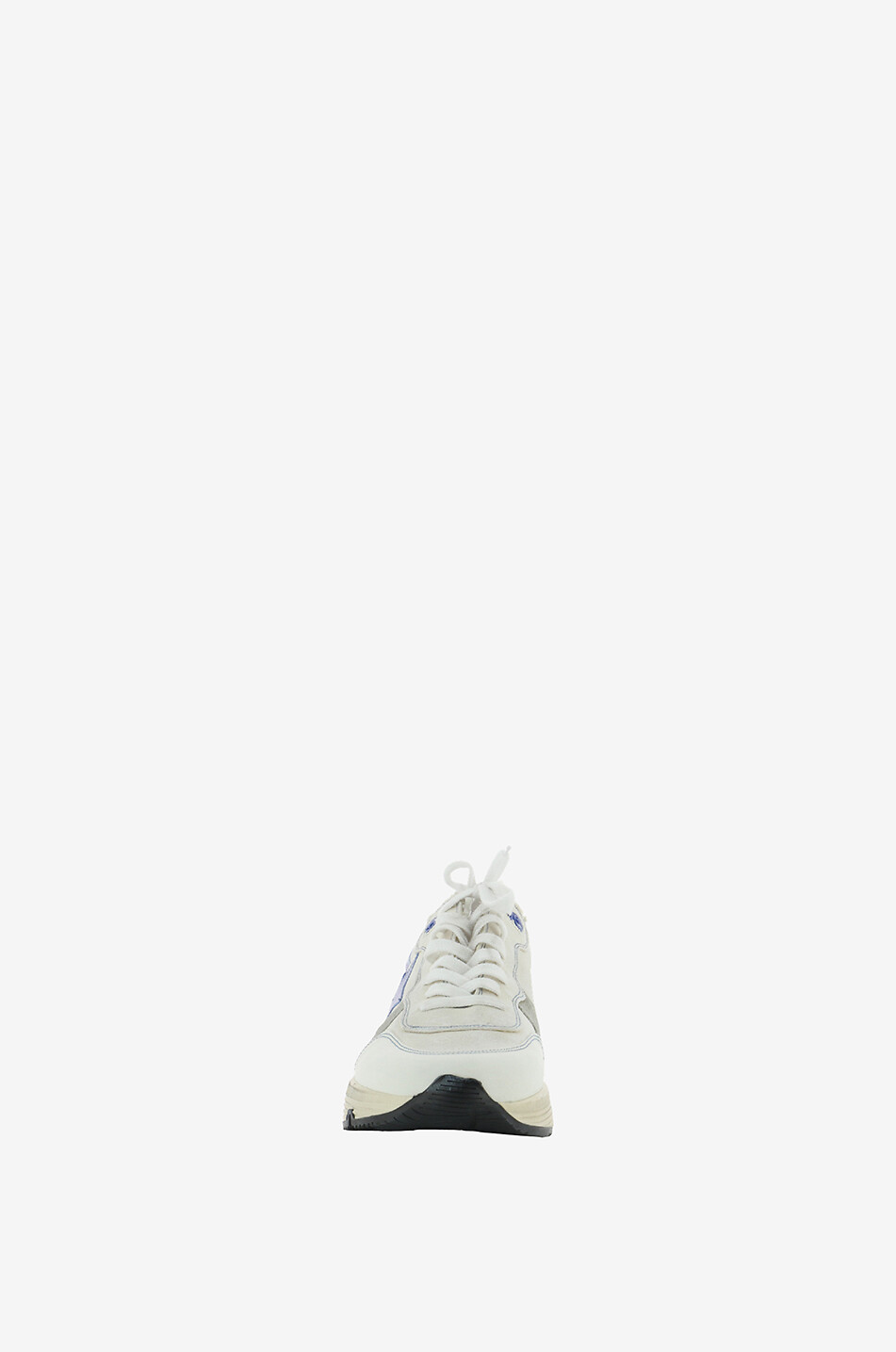 GOLDEN GOOSE Baskets basses en toile et cuir Running Sole Homme BLANC 2
