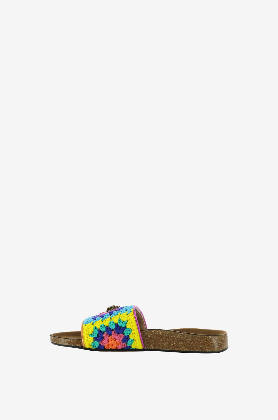 KURT GEIGER LONDON Ozark flat crochet slides Women MULTI COLOURED 3