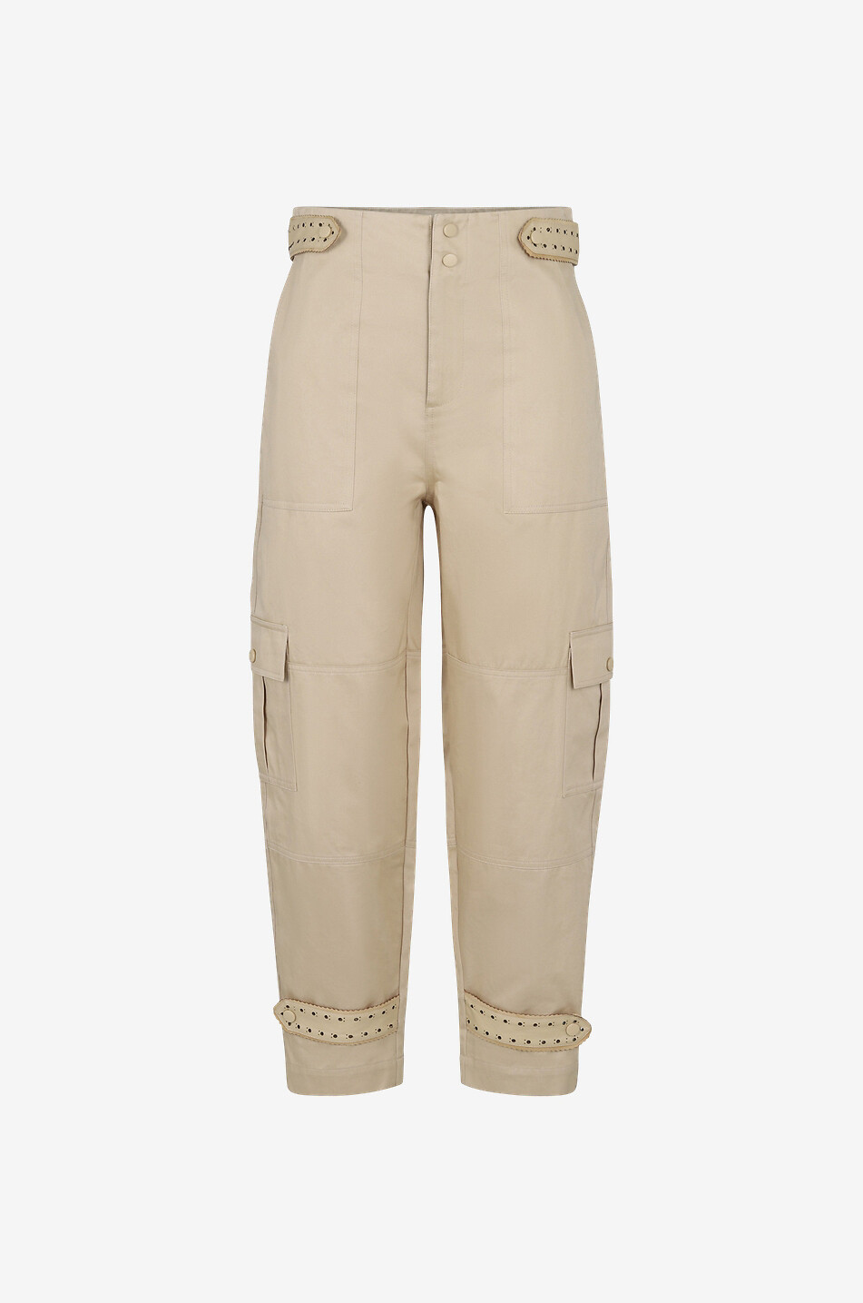 Cargo carrot trousers in cotton
