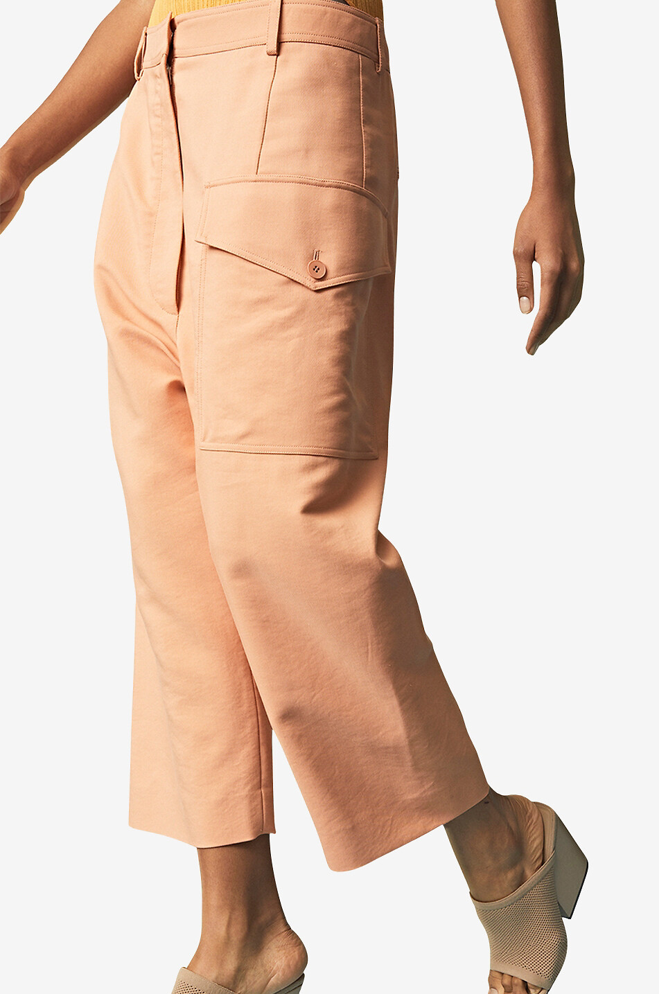 STELLA McCARTNEY Verkürzte weite Hose im Cargo-Stil Damen ROSA 3