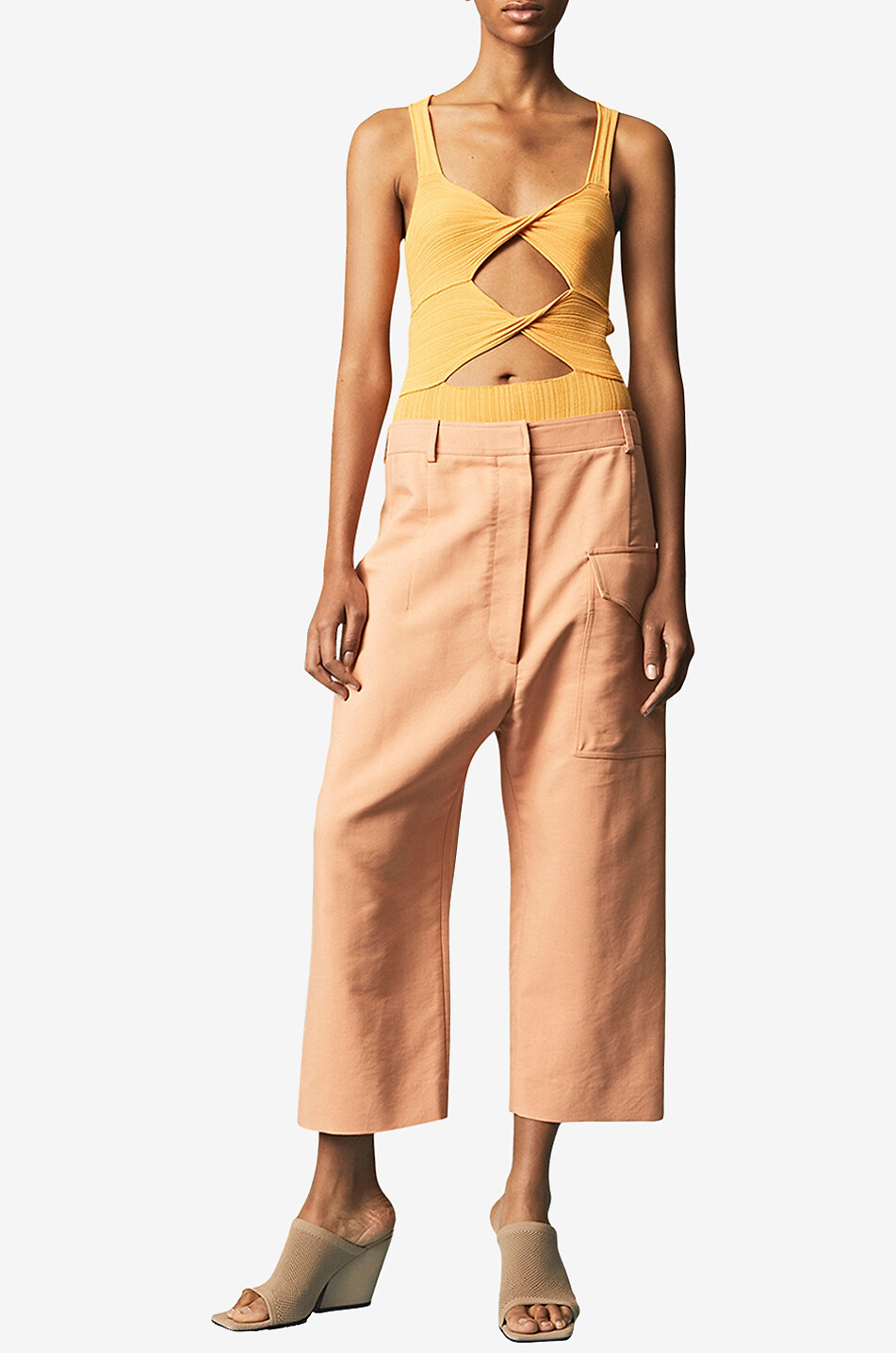 STELLA McCARTNEY Verkürzte weite Hose im Cargo-Stil Damen ROSA 5
