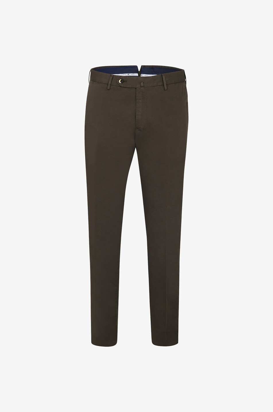 PT TORINO Super Slim Fit classic cotton-blend trousers Men DARK BROWN 1