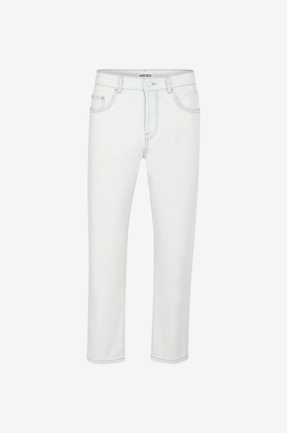 KENZO embroidered slim-fit cotton jeans
