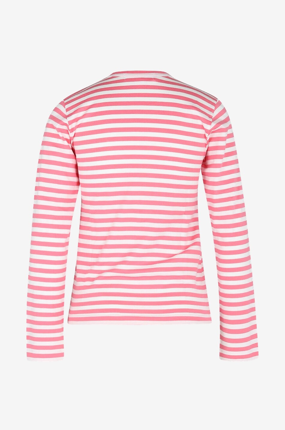 COMME DES GARCONS PLAY Red Heart Emblem striped long-sleeved T-shirt Women PINK 2