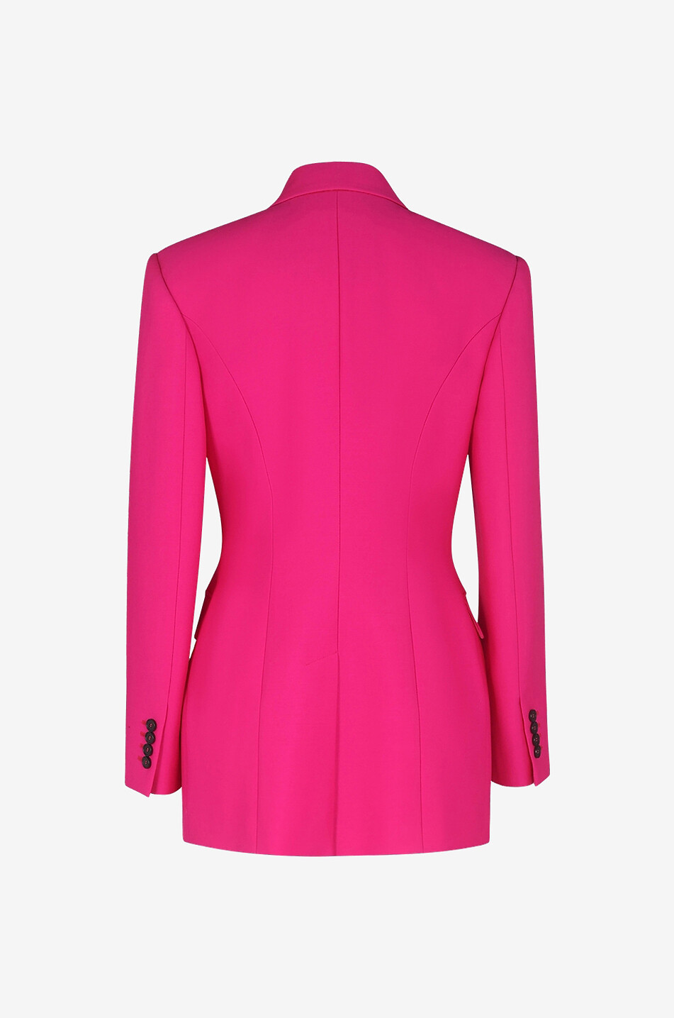 ALEXANDER McQUEEN Cinched double-breasted wool blazer Women PINK 2