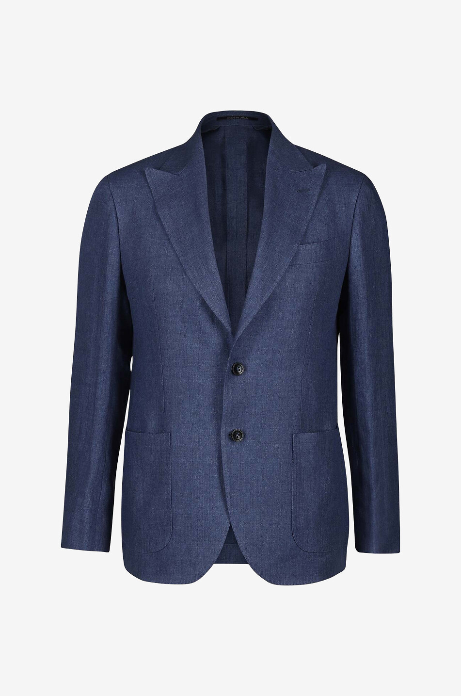 BONGÉNIE Solbiati single-breasted linen twill blazer Men MEDIUM BLUE 1
