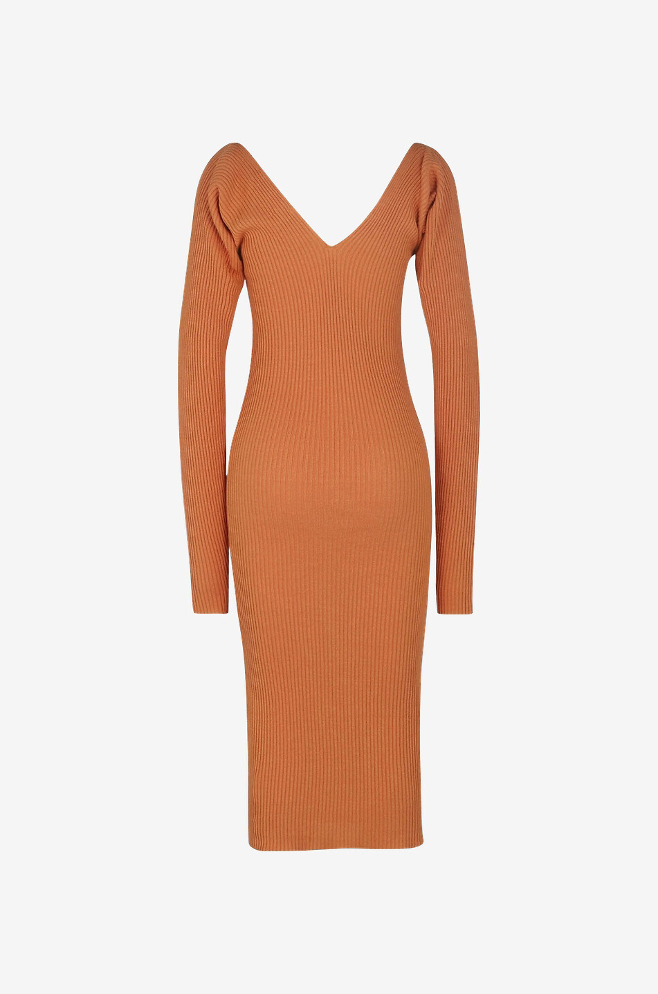 REMAIN BIRGER CHRISTENSEN Robe chaussette midi en maille Courtney Femme ORANGE 2