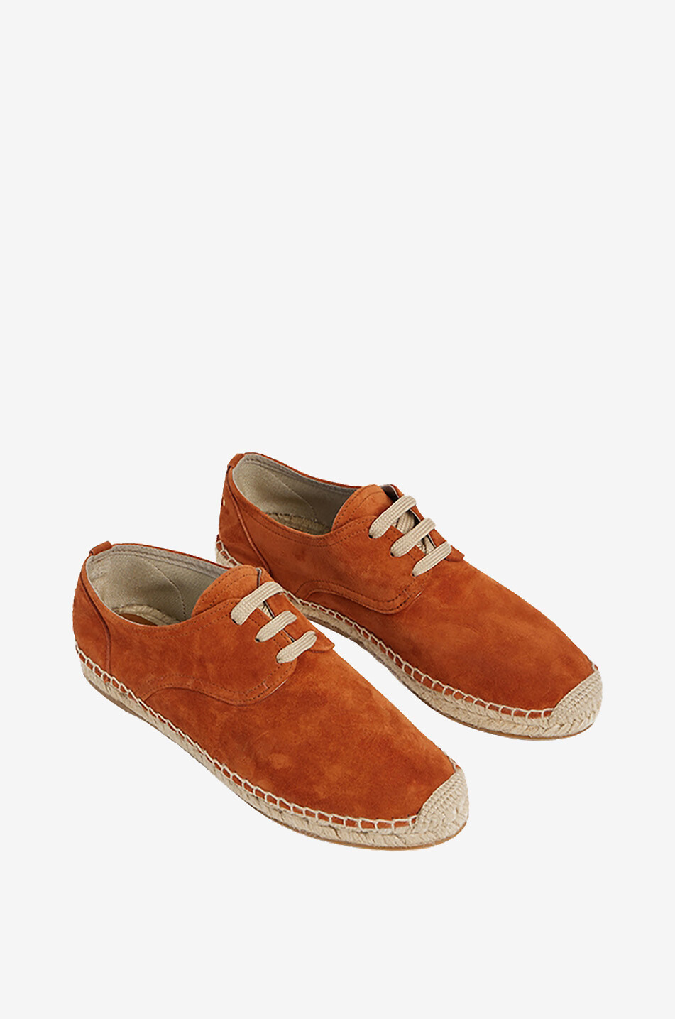 VANESSA BRUNO Espadrilles à lacets en daim Femme ROUGE FONCÉ 1