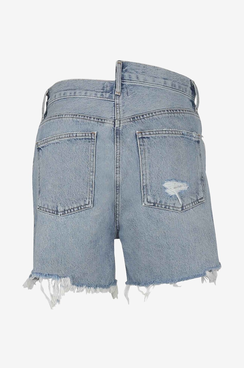 Ausgefranste Jeansshorts Criss Cross Symbol