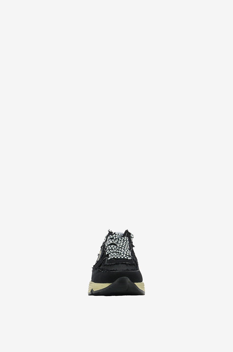 GOLDEN GOOSE Baskets en coton et cuir Running Sole Homme NOIR 2