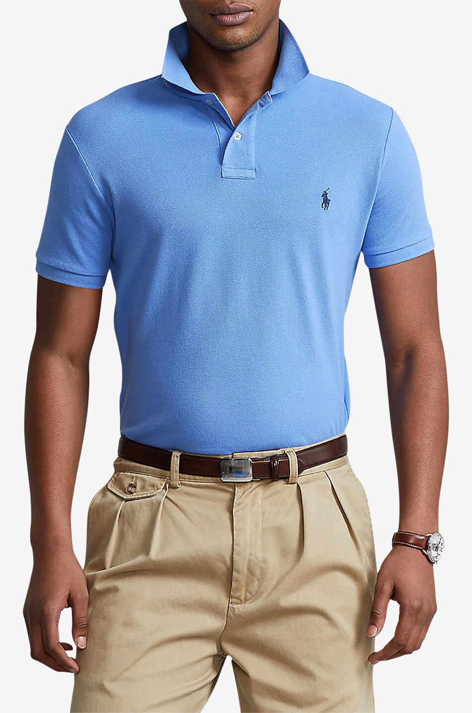 POLO RALPH LAUREN Polo à manches courtes en coton piqué logo Pony Homme BLEU MOYEN 2