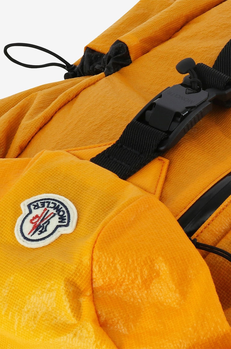 MONCLER Jet ripstop and leather backpack Men ORANGE 5