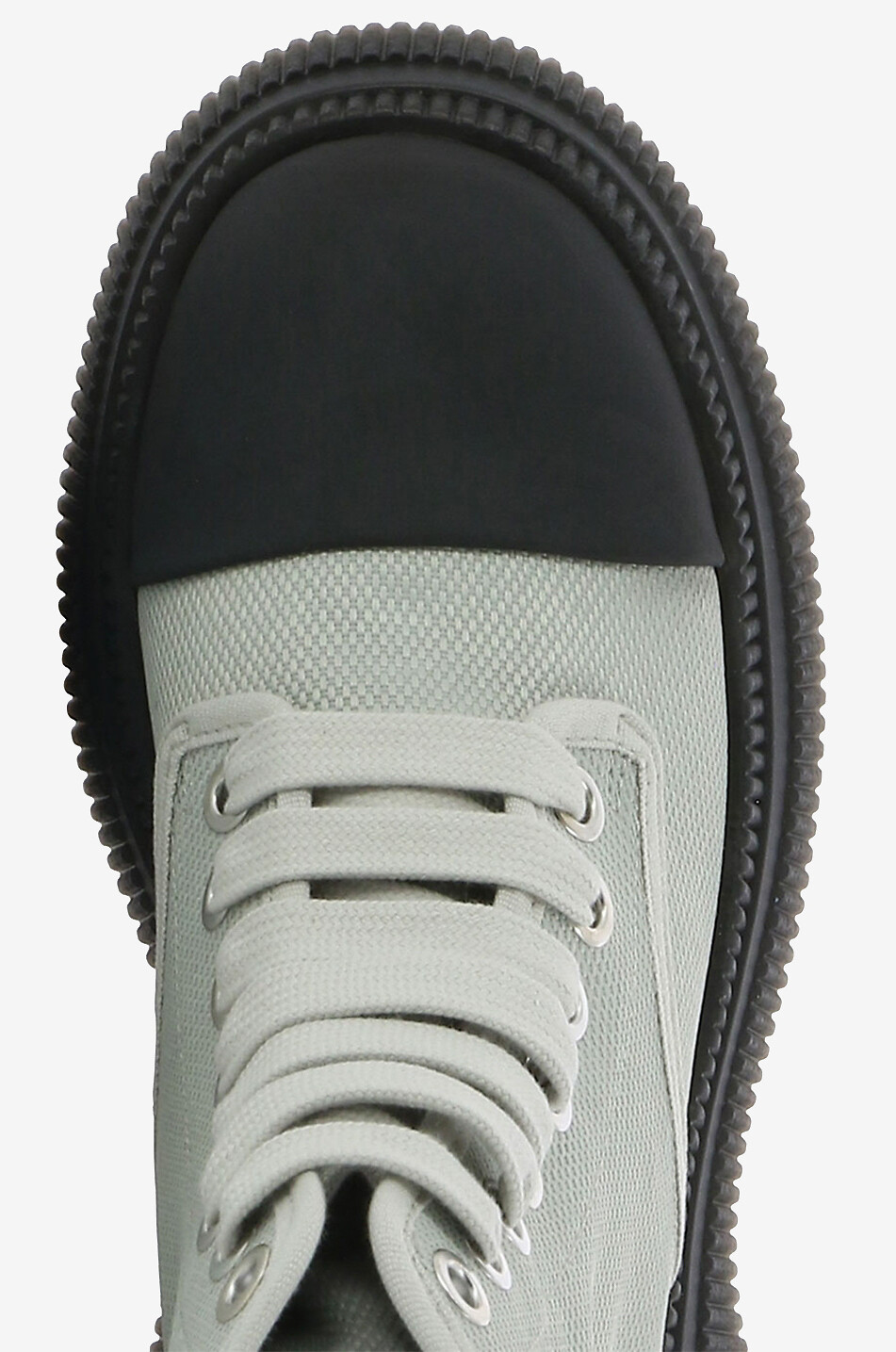 GANNI Hohe Canvas-Sneakers Creepers Damen GRAU 5