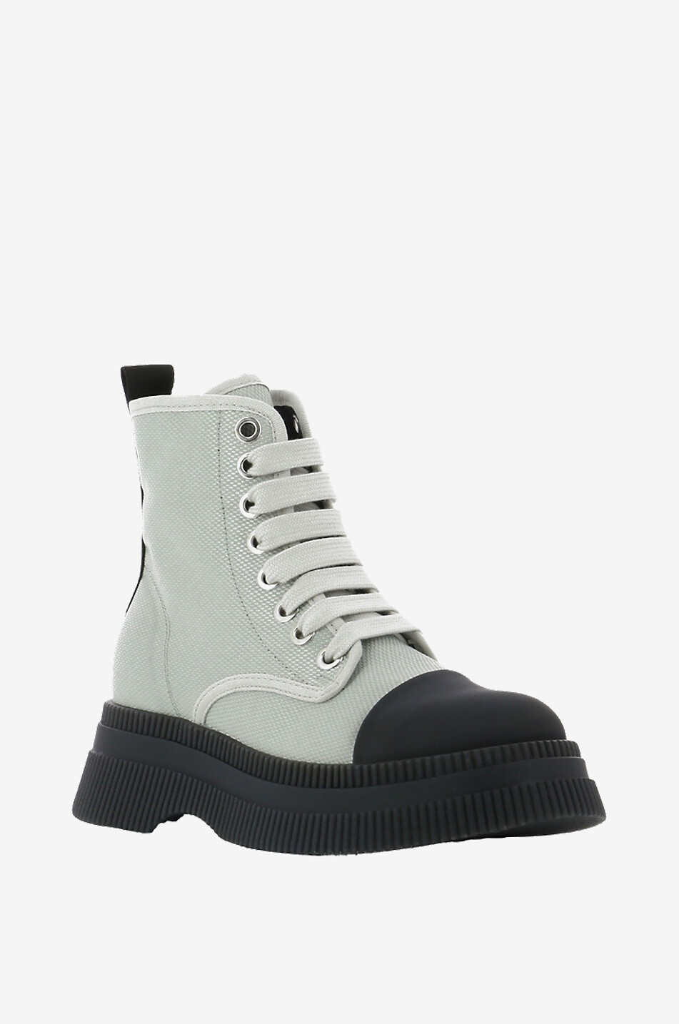 GANNI Hohe Canvas-Sneakers Creepers Damen GRAU 1