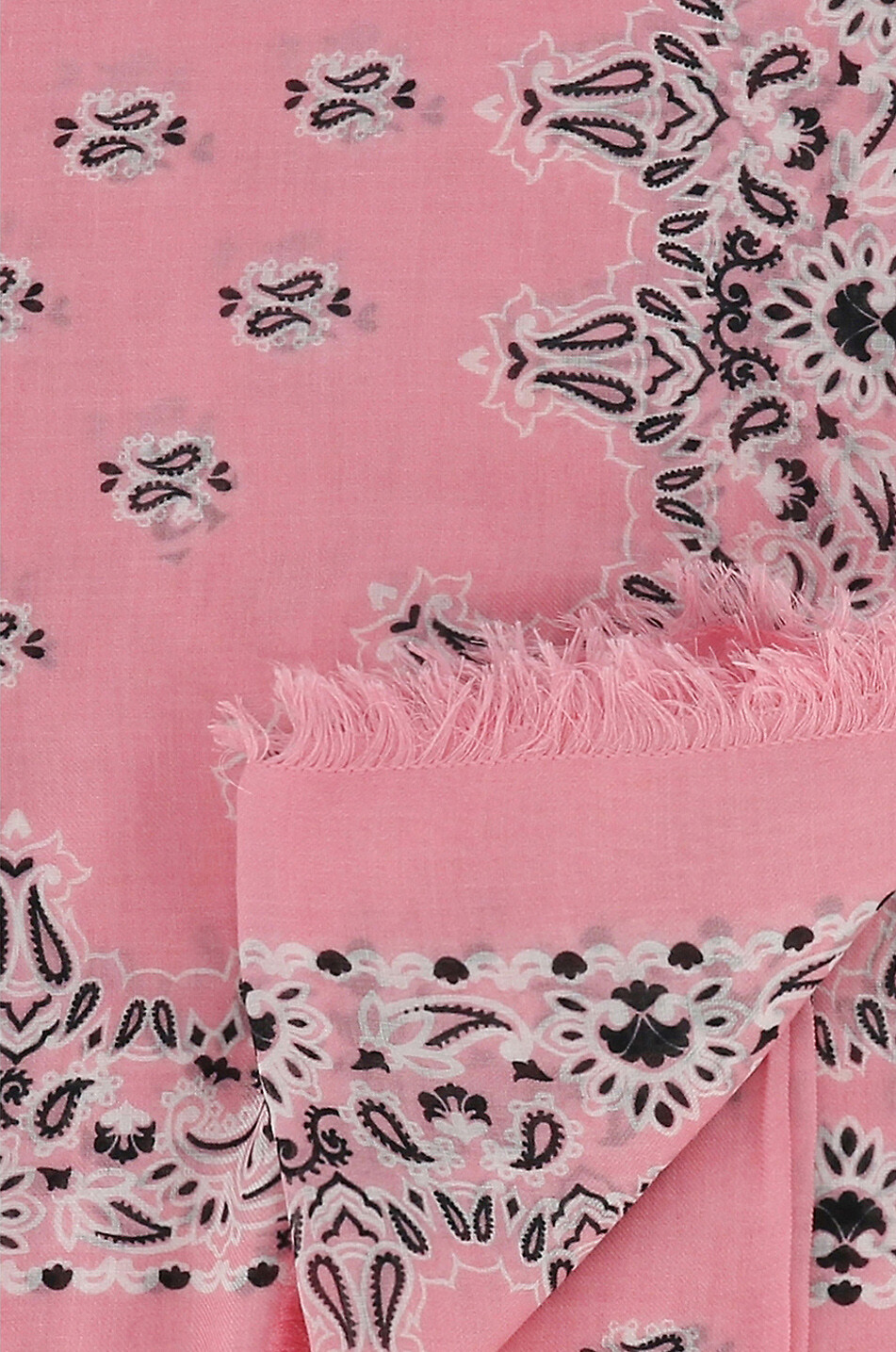 SAINT LAURENT PARIS Bandana Large modal and cashmere shawl Women PINK 2