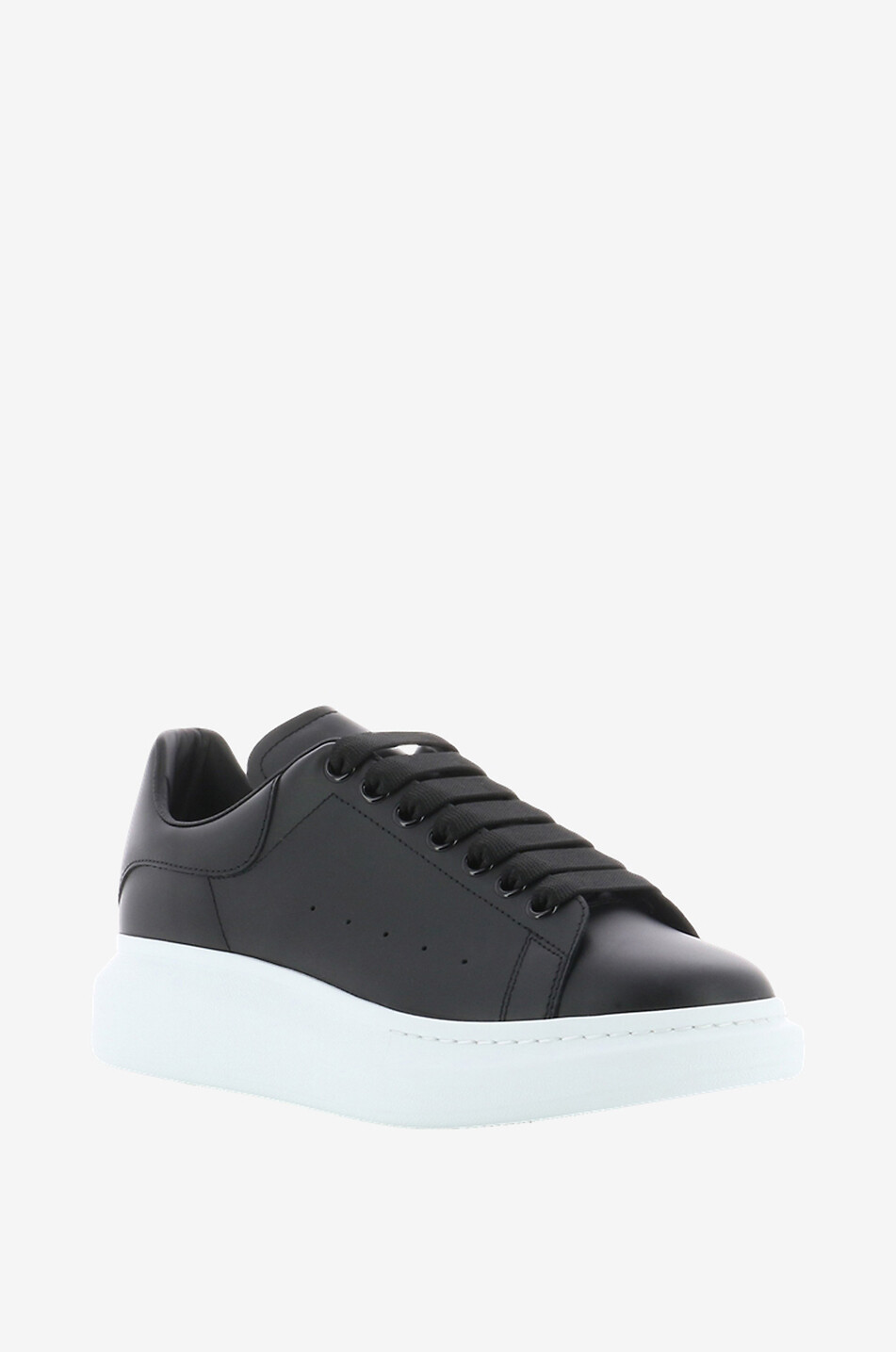 Baskets basses à lacets en cuir lisse Oversize