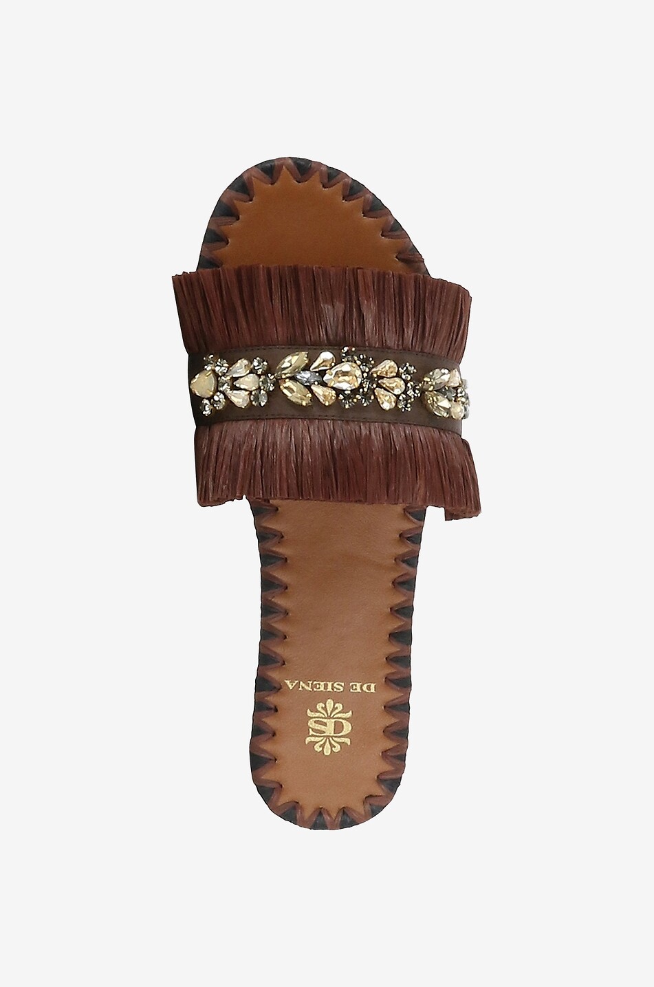 Mules plates en raphia Semira