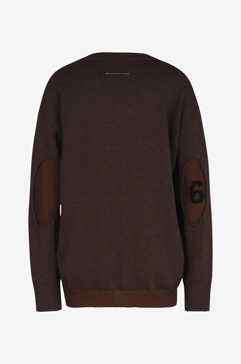 MM6 Pullover aus Wolle mit V-Ausschnitt Damen BRAUN 2
