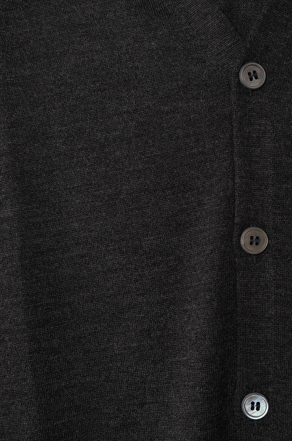 Cardigan boutonné en laine et soie à col V