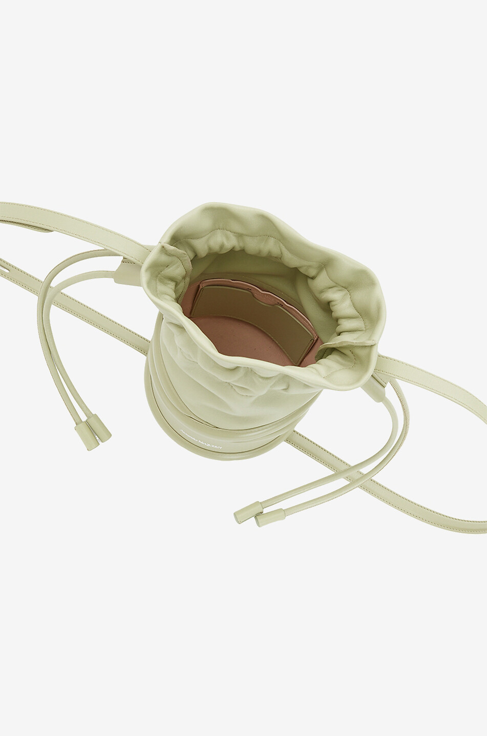 ALEXANDER McQUEEN Bucket-Tasche aus Nappaleder The Soft Curve Damen GELB 5