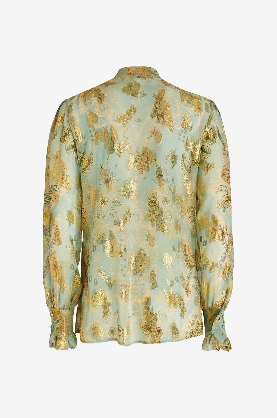 ETRO Hemd aus Fil-Coupé-Seide mit Blütenmotiven Damen HELLGRÜN 2