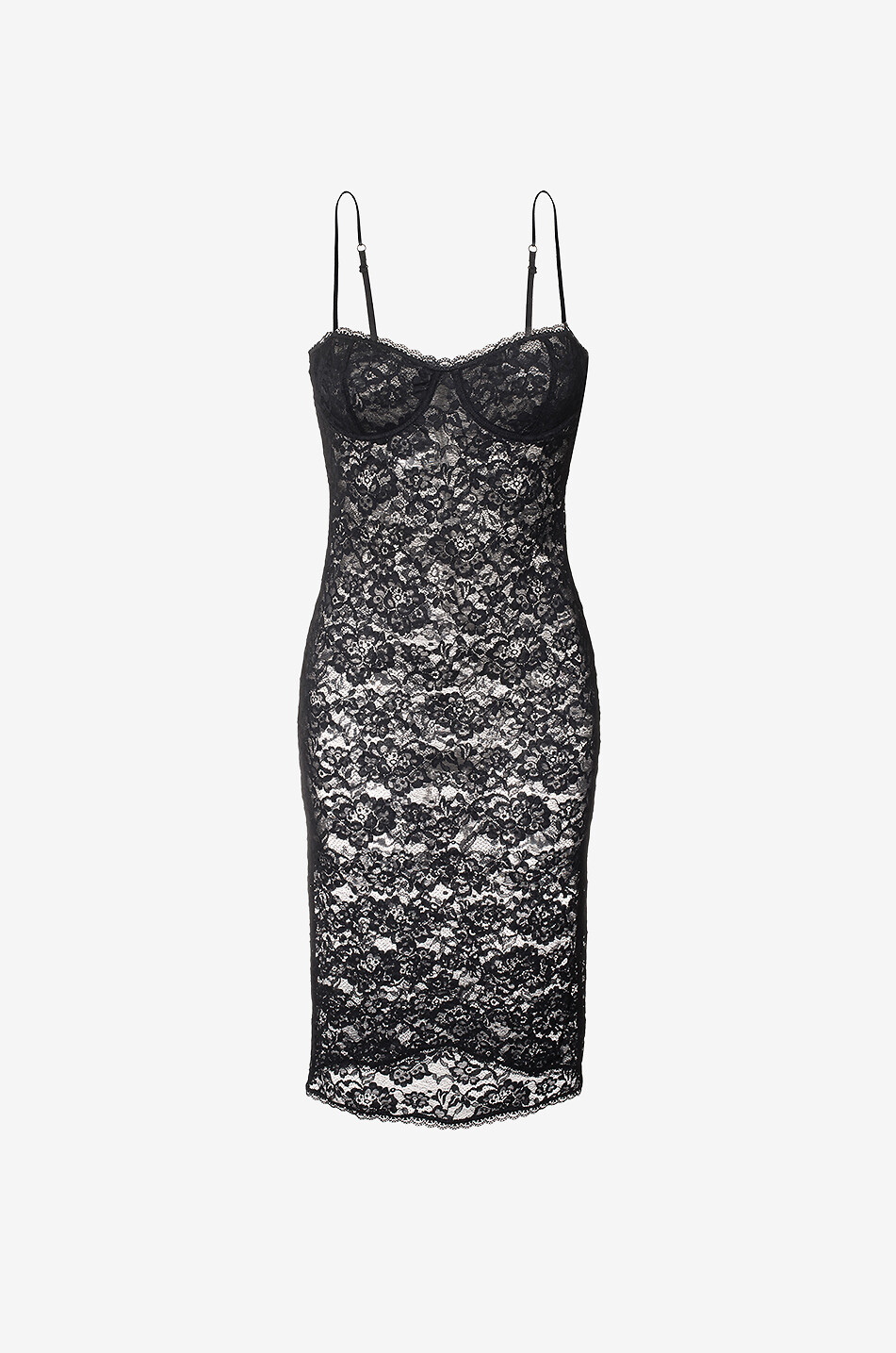 OSEREE Negligé mit Muster Lover Lace Damen SCHWARZ 1