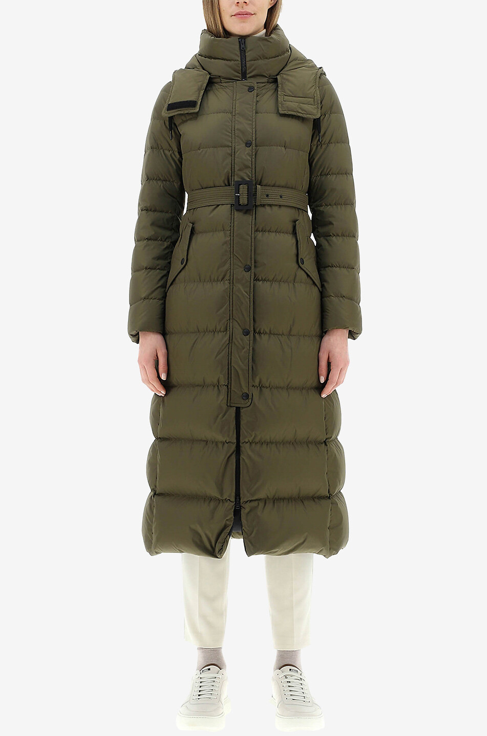 HERNO Lange Daunenjacke mit Gürtel Damen DUNKELGRÜN 6