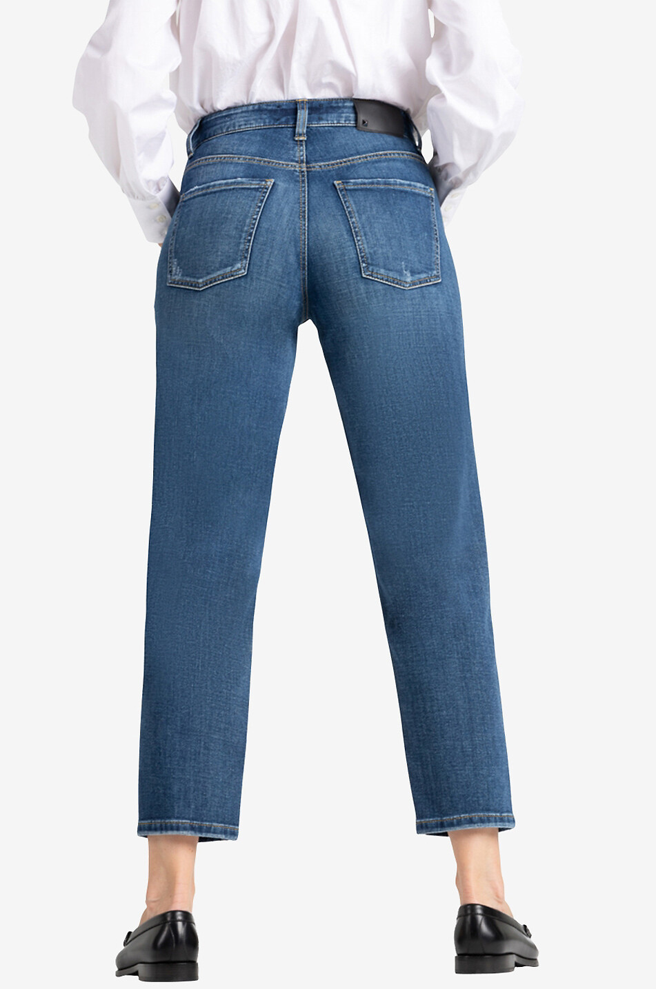CAMBIO Ausgewaschene Slim-Fit-Jeans Kacie Damen DUNKELBLAU 5
